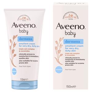 Aveeno Baby Dermexa Emollient Cream Baby Lotion Dry & Itchy Skin 150ml - gallery image 3