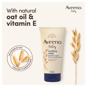 Aveeno Soothing Relief Emollient Dry Skin Baby Cream 150ml - gallery image 3