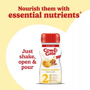 Cow & Gate 2 Follow On Baby Milk Formula Liquid 6-12 Months Multipack Ready To Feed 6x200ml - gallery image 2