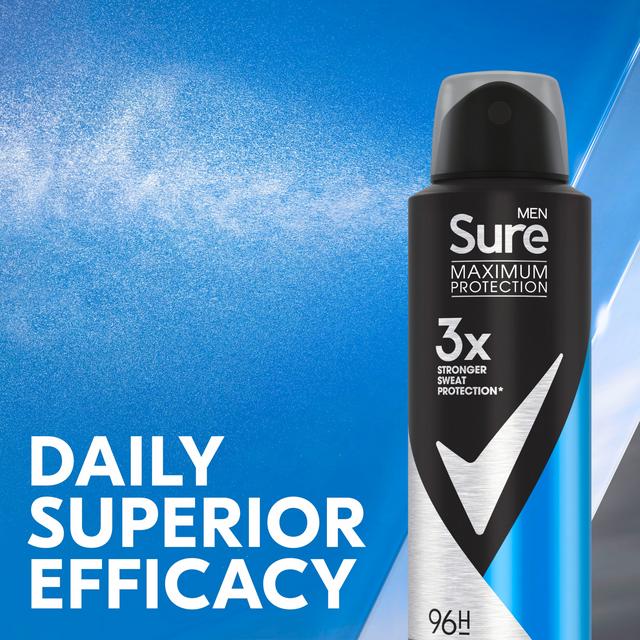 Sure Men Maximum Protection Anti-Transpirant Deospray 6x150 Ml – 96h Schutz Gegen Schweiß & Geruch, Mit MotionSense Technologie