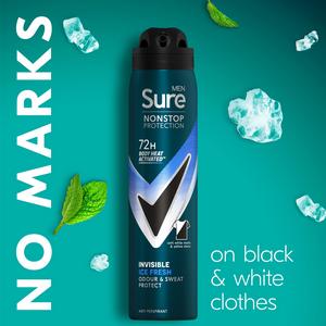 Sure Men 250ml Invisible Ice Fresh 72h Nonstop Protection Antiperspirant Deodorant - gallery image 3