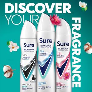 Sure Women 250ml Cotton Dry 72h Nonstop Protection Antiperspirant Deodorant - gallery image 5