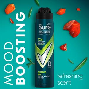 Sure Men 250ml Extreme Dry 72h Nonstop Protection Antiperspirant Deodorant - gallery image 3