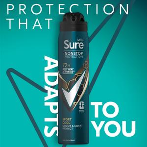 Sure Men 250ml Sport Cool 72h Nonstop Protection Antiperspirant Deodorant - gallery image 2