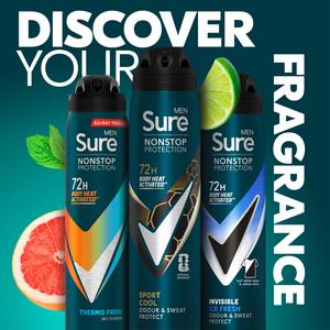 Sure Men 250ml Sport Cool 72h Nonstop Protection Antiperspirant Deodorant - gallery image 5