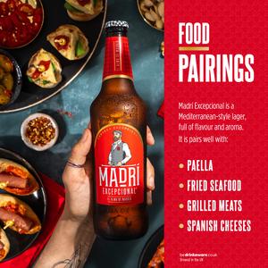 Madri Excepcional Premium Lager Beer Bottle 660ml - gallery image 3
