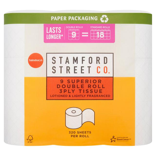 Stamford Street Co. Superior Toilet Tissue Double Rolls 9 Equals