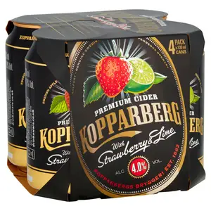 Kopparberg Premium Cider with Strawberry & Lime  Can4x330ml