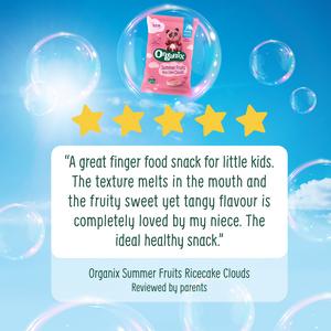 Organix Summer Fruits Rice Cake Clouds Organic Baby Snacks 7 months+ 40g - gallery image 5