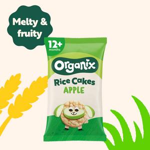 Organix 4 x 18g 12 Months+ Apple Rice Cake Organic Multipack Toddler Snacks - gallery image 3