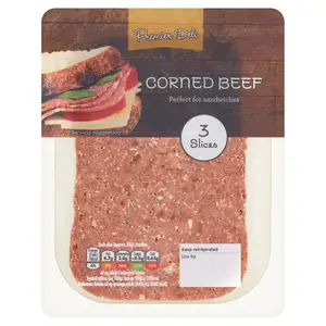 Premier Deli Corned Beef Slices x3 100g