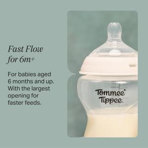 Tommee Tippee Closer to Nature Fast Flow Teats 6m+ x2 - gallery image 2