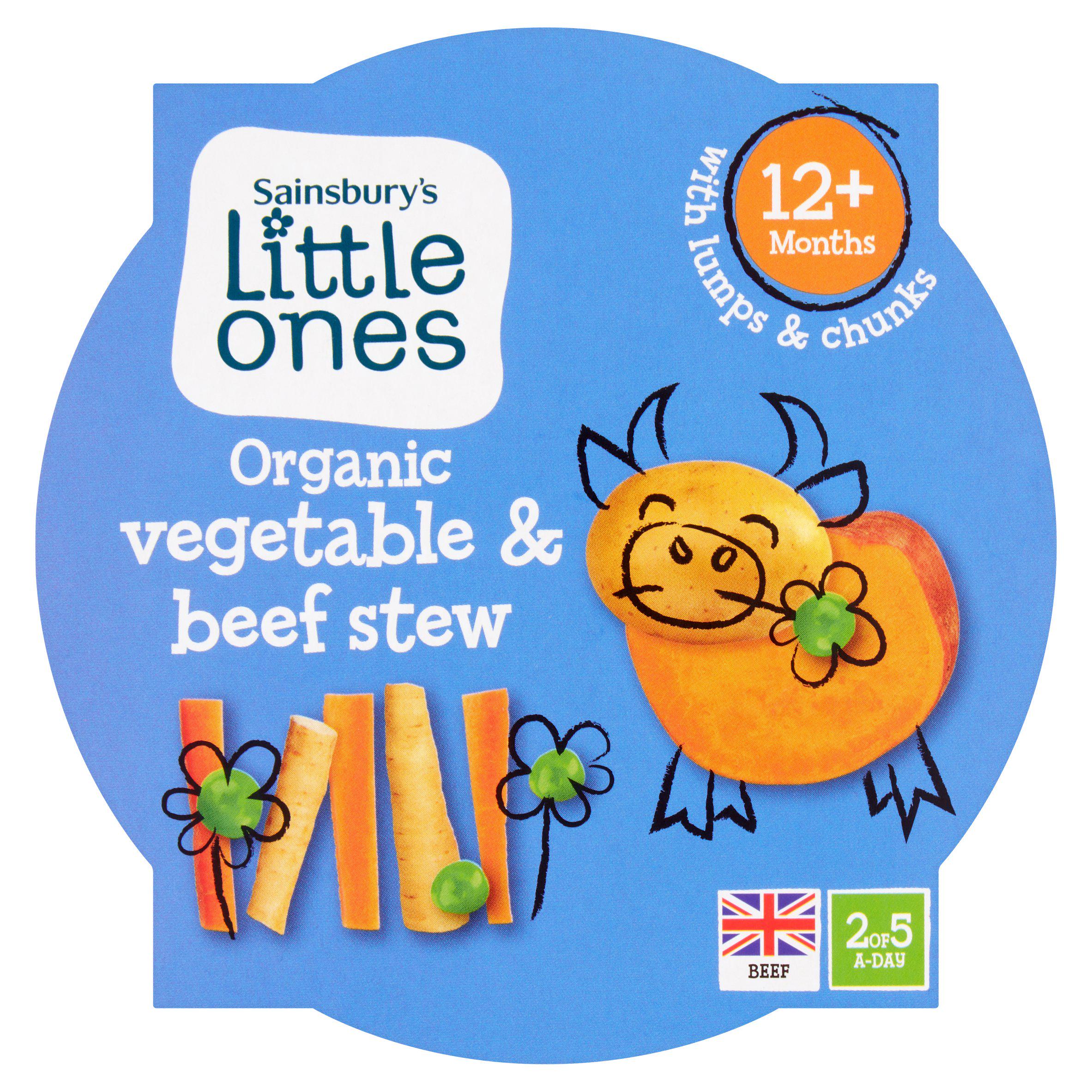 Sainsbury's Little Ones Organic Vegetable & Beef Stew Baby Food 200g