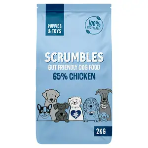 Scrumbles Chicken Puppy & Toy Dry Dog Food 2kg