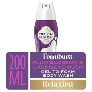 Imperial Leather Relaxing Foamburst Gel To Foam Body Wash Plum Blossom & Cashmere Musk 200ml