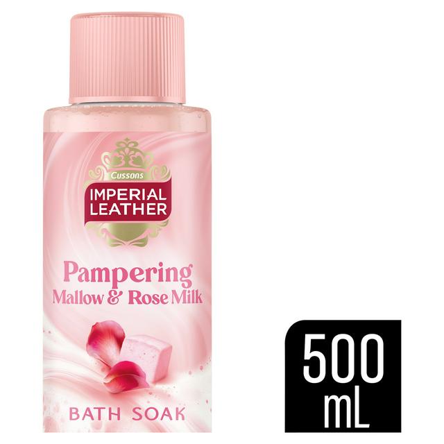 Imperial Leather Pampering Bath Soak Mallow & Rose Milk 500ml - gallery image 1