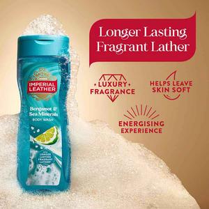 Imperial Leather 480ml Bergamot & Sea Minerals Body Wash - gallery image 2