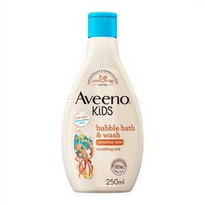 Aveeno Kids Bubble Bath & Wash with Soothing Oat Extract 250ml - gallery image 2