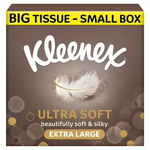 Kleenex Ultra Soft Extra Large Tissues Single Compact Box 40 Sheets