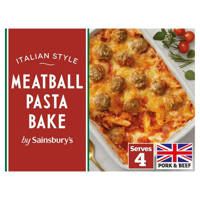 Sainsbury s Meatball Pasta Bake Ready Meal For 4 1.5kg Sainsbury s