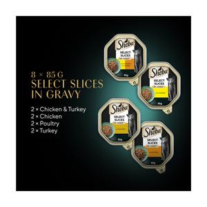 Sheba Select Slices 8 x 85g Mixed Poultry Collection in Gravy Wet Cat Food Trays - gallery image 4
