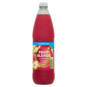 Sainsbury's Fruit Blends Strawberry & Rhubarb Squash 1L