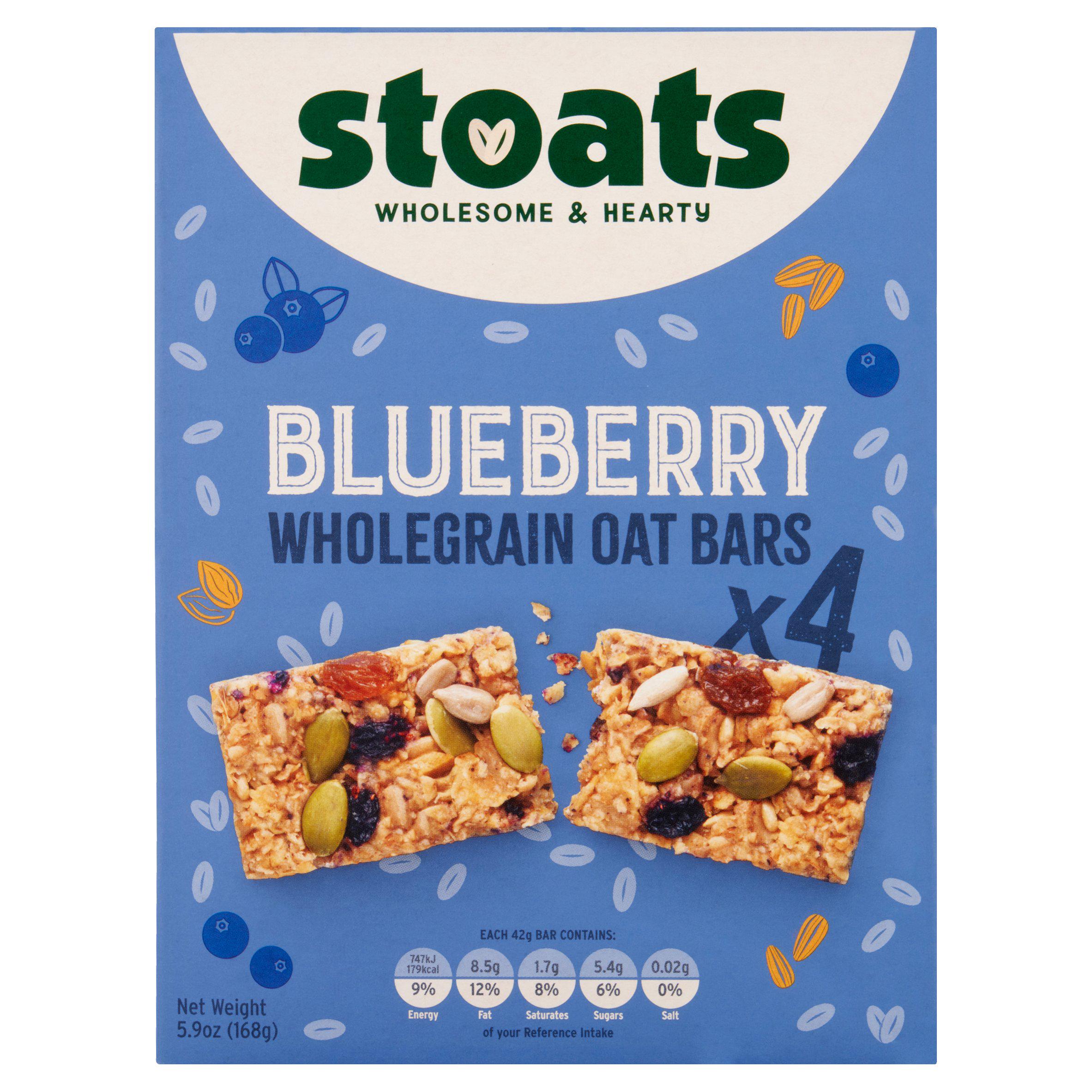 Stoats Blueberry Honey Oat Bars 4x42g