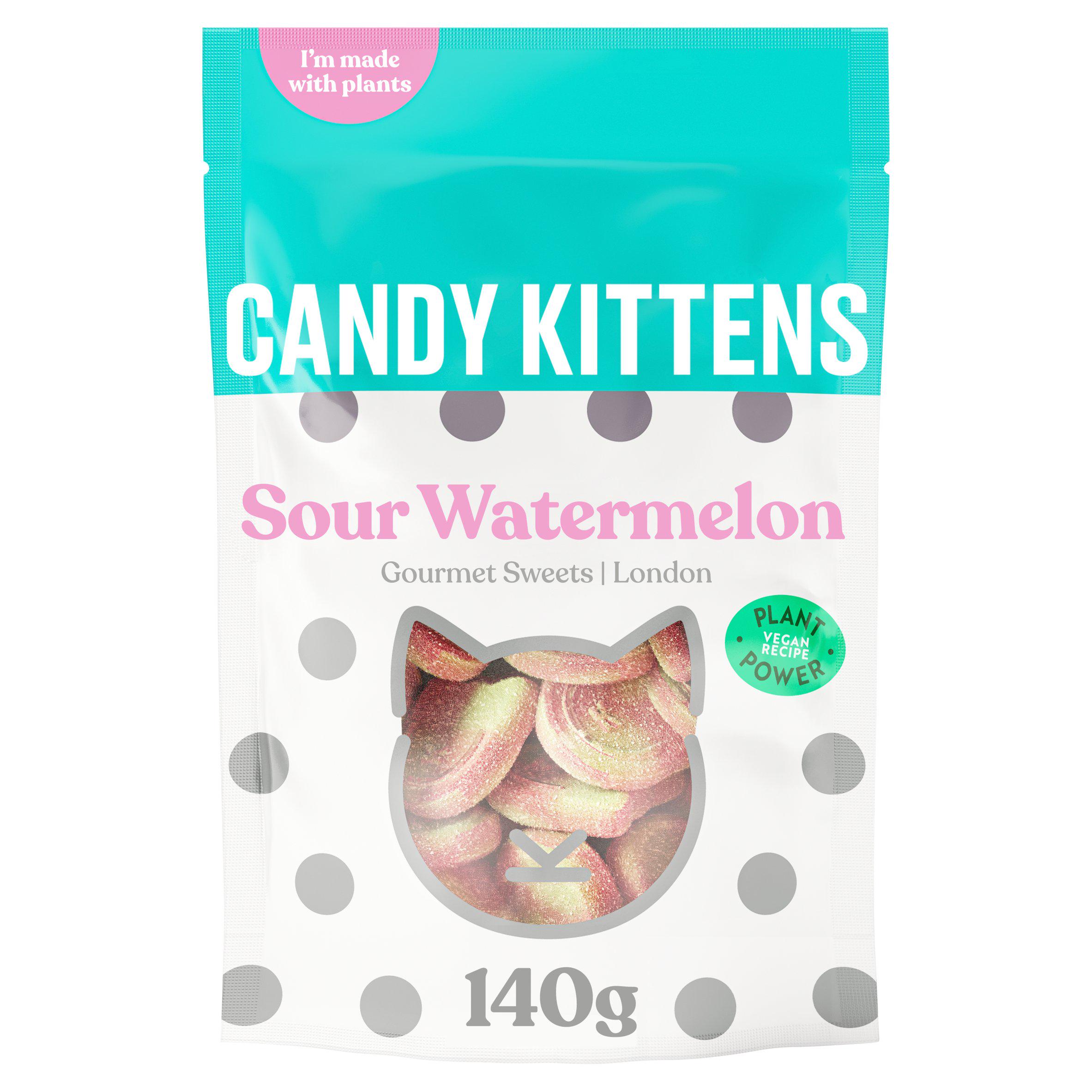 Candy Kittens Sour Watermelon Vegan Fruit Gums 140g