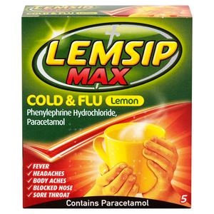 Lemsip Max Cold & Flu Lemon Sachets x5 - gallery image 3