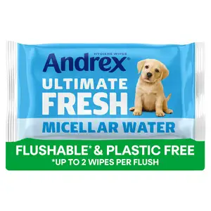 Andrex Ultimate Fresh Flushable Moist Toilet Tissue Wipes Single Pack x36