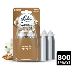 Glade Sense & Spray Air Freshener Twin Refill Sandalwood & Jasmine 2x18ml