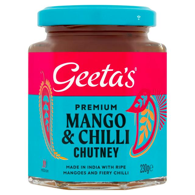 Geetas Geeta's Premium Mango & Chilli Chutney Hot 230g