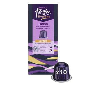 Sainsbury's Lungo Pods, Taste the Difference x10 52g - gallery image 2