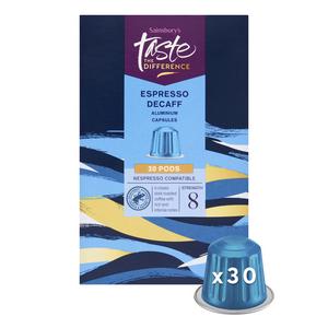 Sainsbury's Espresso Decaff Pods, Taste the Difference x30 156g - gallery image 2