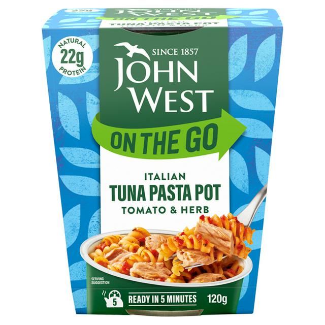 John West On the Go Italian Tuna Pasta Pot Tomato & Herb 120g | Sainsbury's