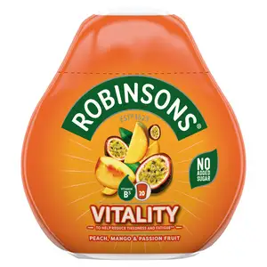 Robinsons Vitality Benefit Drops Peach Mango & Passion Fruit with Vitamin B3 66ml