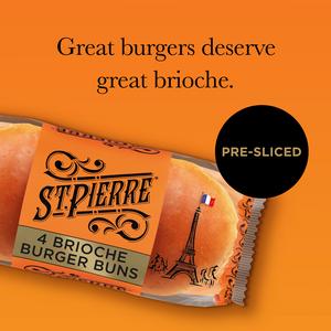 St Pierre 4 x Pre-Sliced Brioche Burger Buns - gallery image 3
