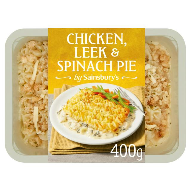 Sainsburys Chicken Leek & Spinach Pie 400g