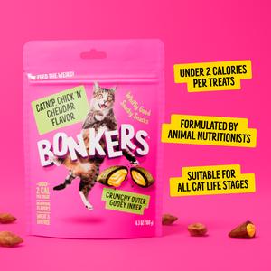 Bonkers Catnip Chick N Cheddar Flavour Cat Treats 180g - gallery image 6