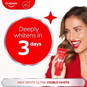 Colgate Max White Ultra Active Foam Teeth Whitening Toothpaste 75ml - gallery image 2
