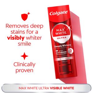 Colgate Max White Ultra Active Foam Teeth Whitening Toothpaste 75ml - gallery image 3