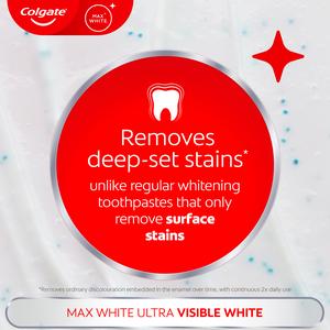 Colgate Max White Ultra Active Foam Teeth Whitening Toothpaste 75ml - gallery image 5