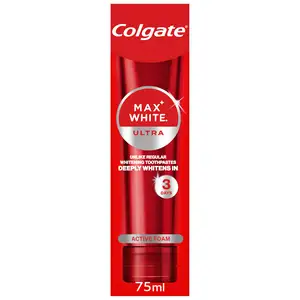 Colgate Max White Ultra Active Foam Teeth Whitening Toothpaste 75ml