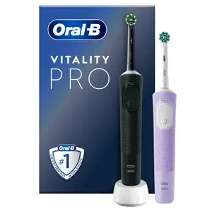 Oral-B Vitality Pro Black & Purple Electric Toothbrushes