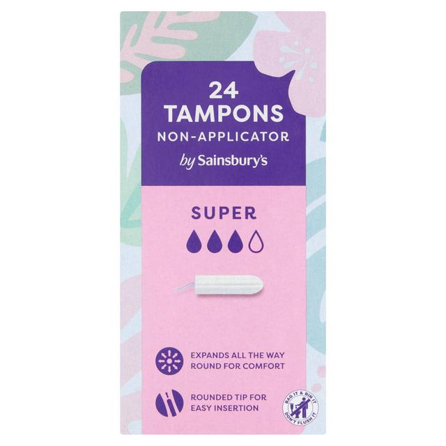 Sainsbury's Non Applicator Tampons Regular x24