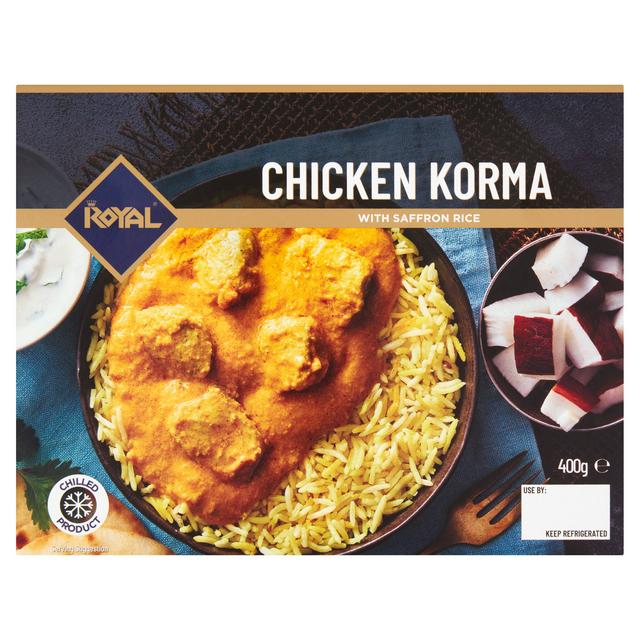 Royal Chicken Korma with Saffron Rice Halal 400g Sainsbury's
