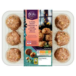 Sainsbury's Pork Roast Chestnut & Thyme Stuffing Balls, Taste the Difference x12 360g