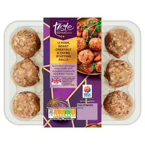 Sainsbury's Pork, Roast Chestnut & Thyme Stuffing Balls,Taste the Difference x12 360g