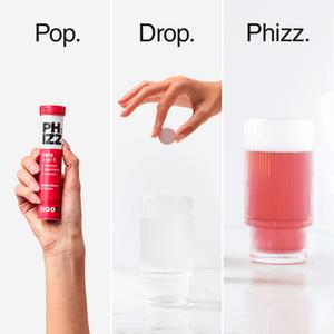 Phizz Daily 3-in-1 Hydration, Electrolytes & Vitamins Effervescent Tablets Mixed Berry x20 Tablets - gallery image 6