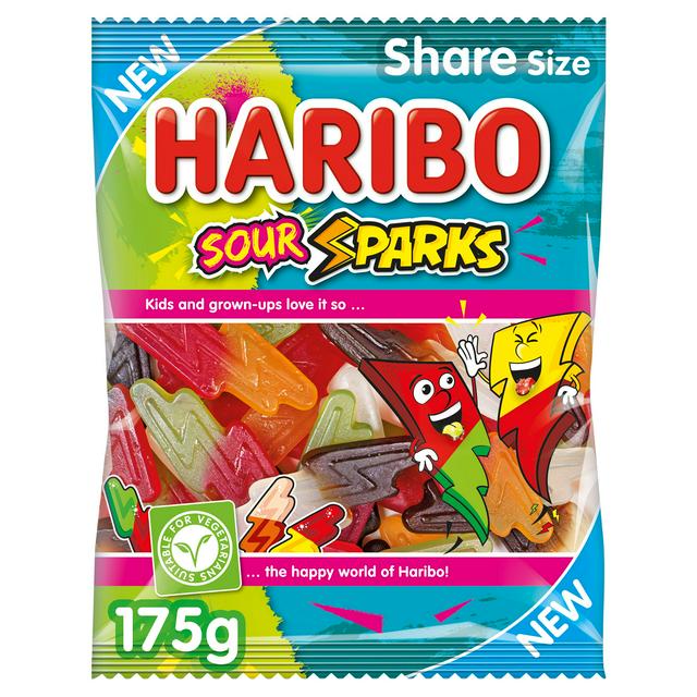 Haribo Sour Sparks Sweets Sharing Bag 175g